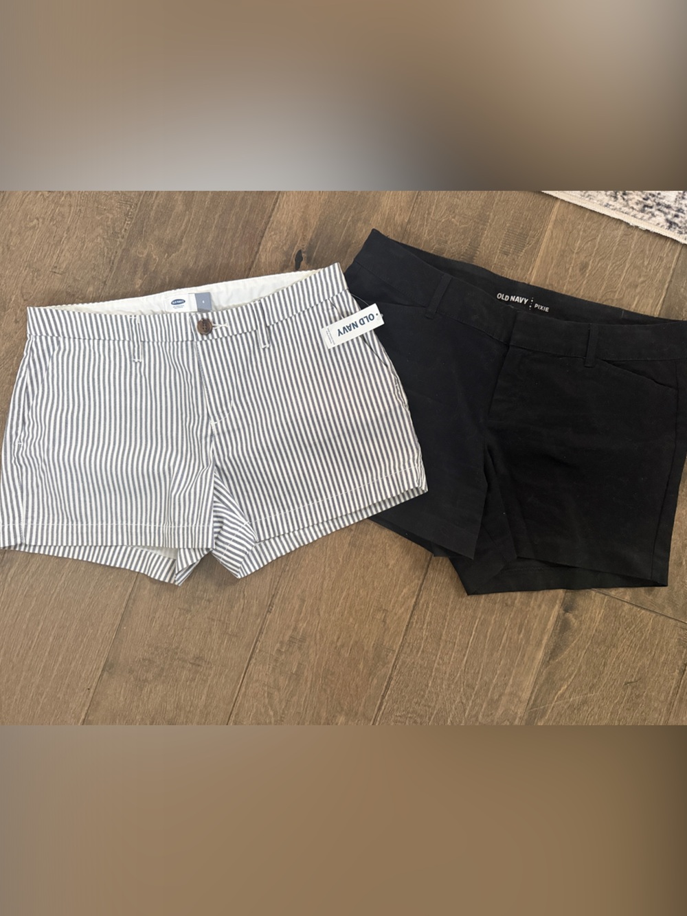 Old Navy Striped & Black Shorts Duo